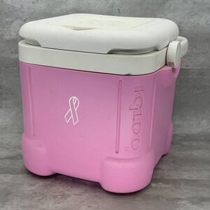 Pink & White Breast Cancer Awareness Igloo Ice Cube 14 Can 12 Qt. Cooler